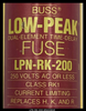 Cooper Bussman LPN-RK-200 Fuse - 200A/250V - Unused