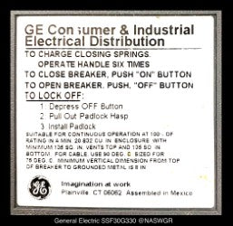 GE PowerBreak II SSF30G330 Breaker (M/O,B/I) - 3000 Amp