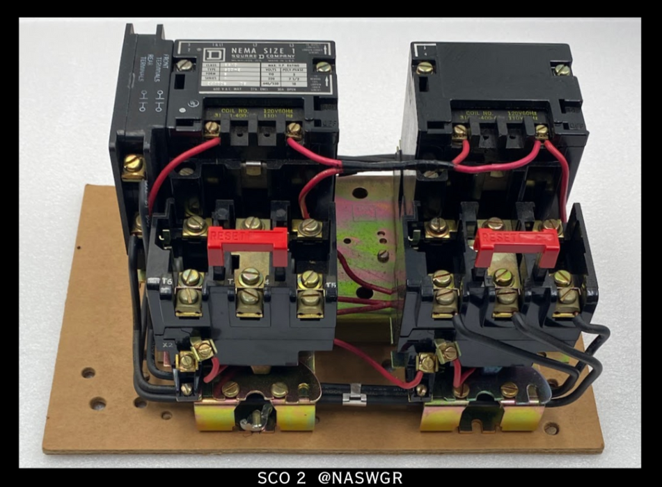 Square D 8810SCO2V02 Two Speed AC Magnetic Starter - 27 Amp/120vAC Coil