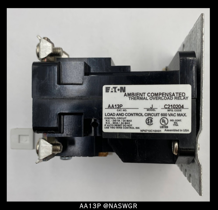 Eaton AA13P Thermal Overload Relay - Unused