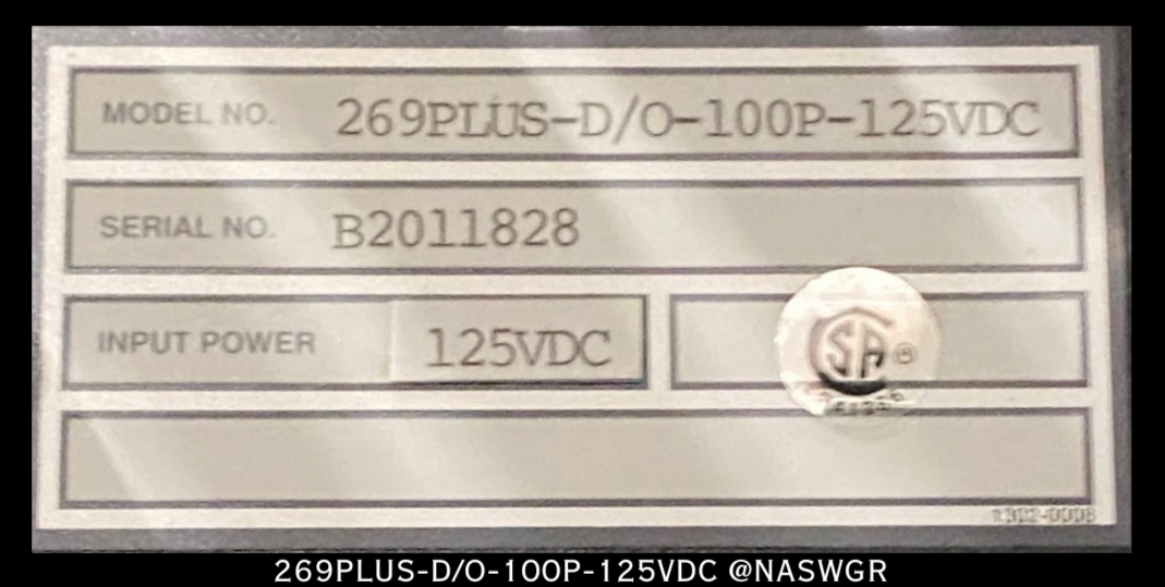 GE Multilin 269PLUS-D/O-100P-125VDC Motor Management Relay