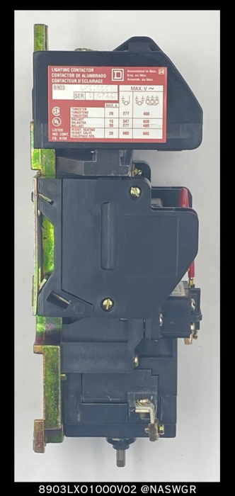 Square D 8903LXO1000V02 Lighting Contactor - 30 Amp, 120vAC-  Unused