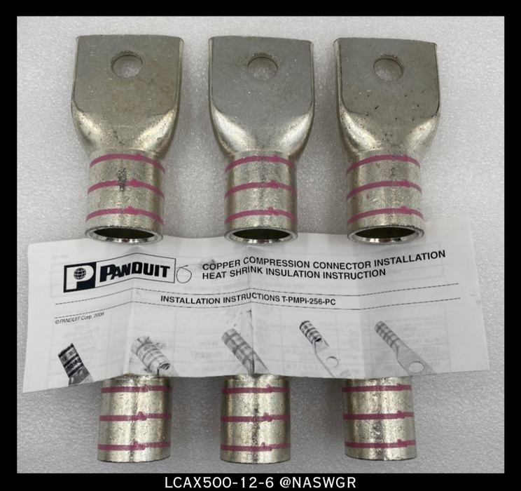 PANDUIT LCAX500-12-6 COPPER LUGS