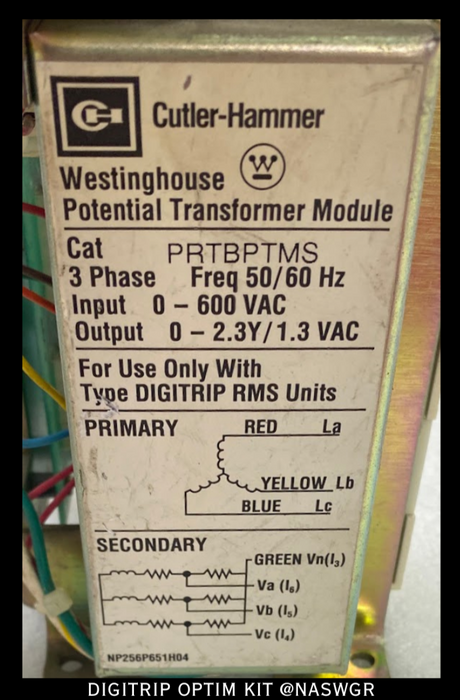WESTINGHOUSE 6482C55G11 DS ACTUATOR - 151D995G16 DS CT - DIGITRIP OPTIM KIT