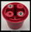 Red Glastic Insulator 4"