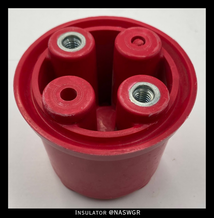 Red Glastic Insulator 4"