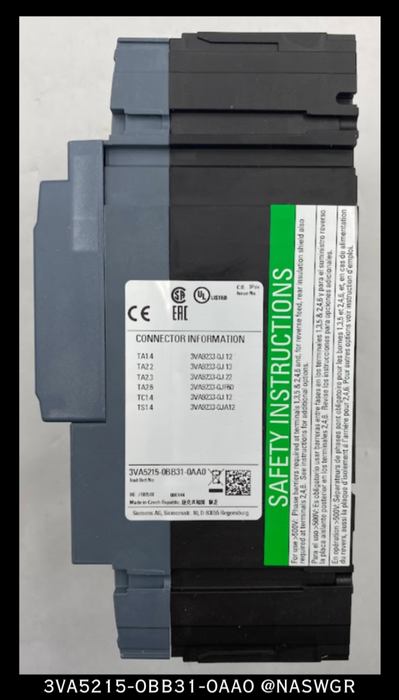 Siemens 3VA5215-0BB31-0AA0 Molded Case Circuit Breaker - 150A - Unused