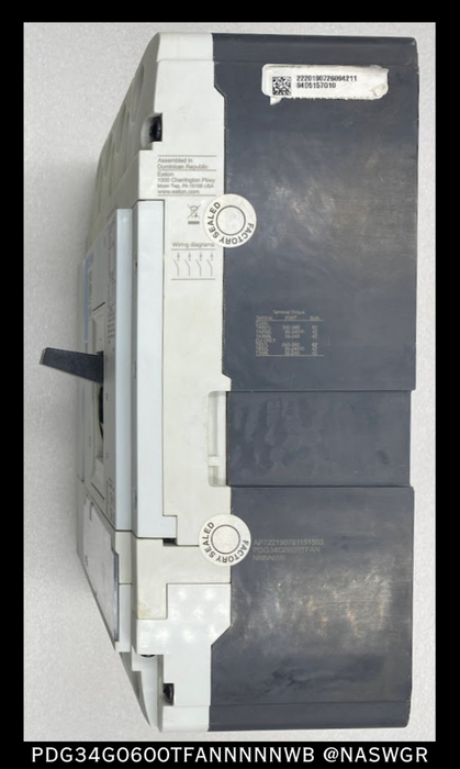 Eaton PDG34G0600TFANNNNNWB Molded Case Circuit Breaker - 600 Amp
