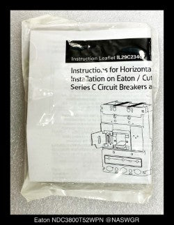 Eaton NDC3800T52WPN Molded Case Circuit Breaker - 800 Amp - Unused Surplus
