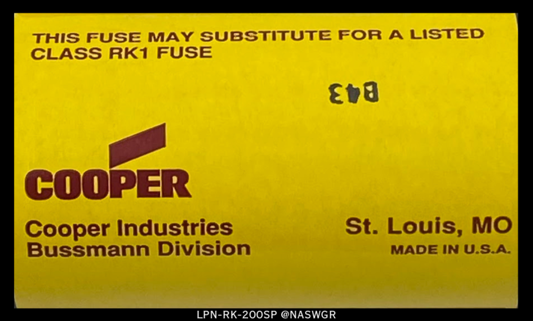 Cooper Bussman LPN-RK-200SP Fuse - 200A/250V - Unused