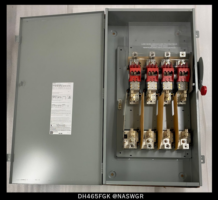 Eaton DH465FGK Heavy Duty Safety Switch - 400A/600V/4P/Type 1 - Unused