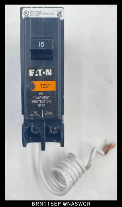 Eaton BRN115EP Ground Fault Circuit Breaker - 15 Amp - Lot of 5