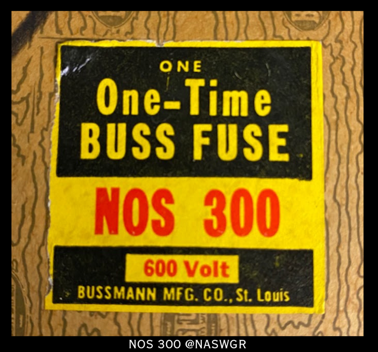 Bussmann NOS 300 One-Time Fuse - 300A/ 600V