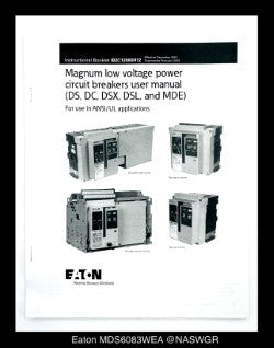 Eaton Magnum DS MDS6083W Breaker (M/O,D/O) - 400 Amp - Unused