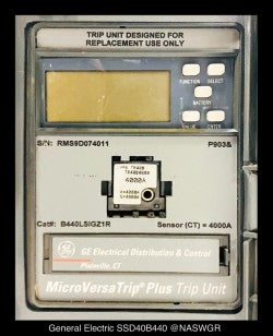 GE PowerBreak II SSD40B440 Breaker (M/O,D/O) - 4000 Amp