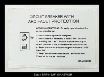 Eaton BRP115AF Molded Case Circuit Breaker - 15 Amp ~ Unused- Lot of 10
