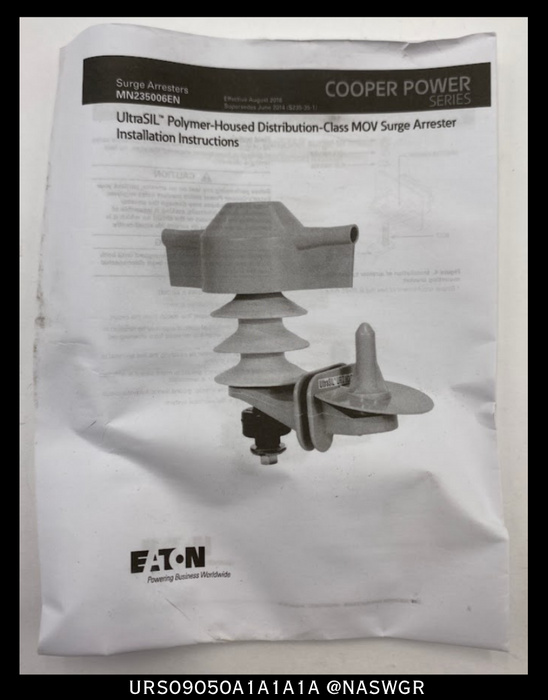 Eaton Cooper URS09050A1A1A1A Ultrasil Varistar Arrester - 9KV - Unused