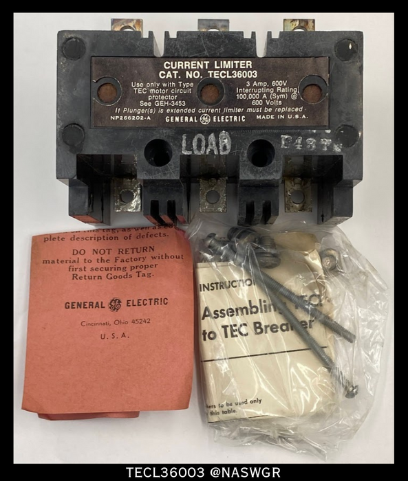 General Electric TECL36003 Current Limiter - 3A/600V