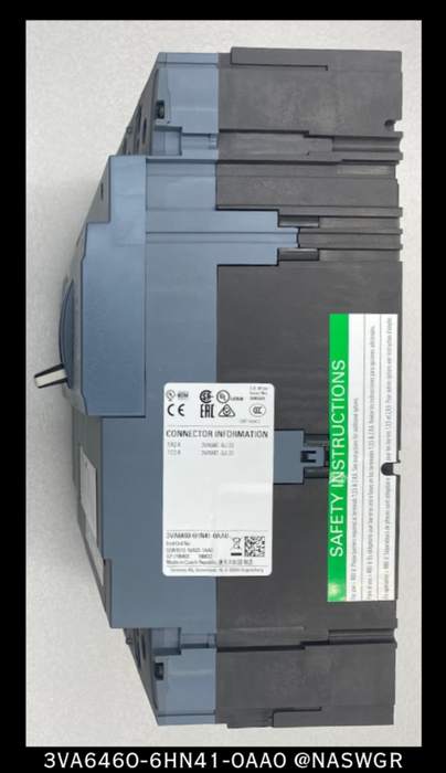 Siemens 3VA6460-6HN41-0AA0 Molded Case Circuit Breaker - 600A