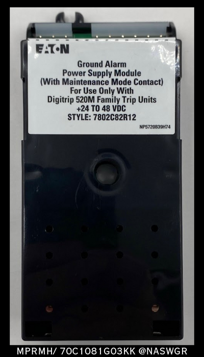 Eaton MPRMH/ 7802C82R12 Ground Alarm/Power Supply Module - 24/48vDC - Unused Surplus