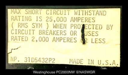 Westinghouse PC32000NW Molded Case Switch - 2000 Amp