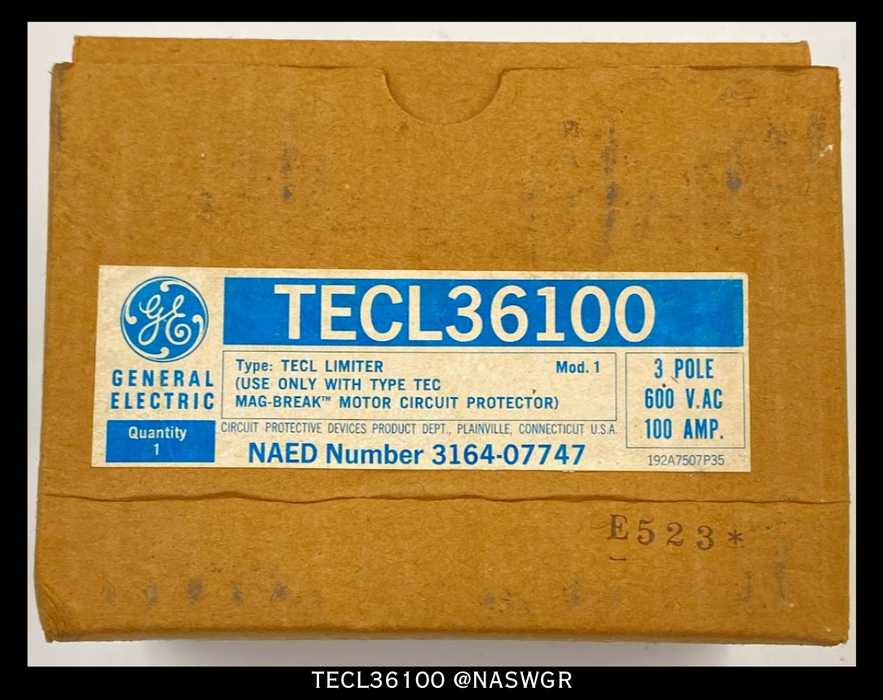 General Electric TECL36100 Current Limiter - 100A/600V