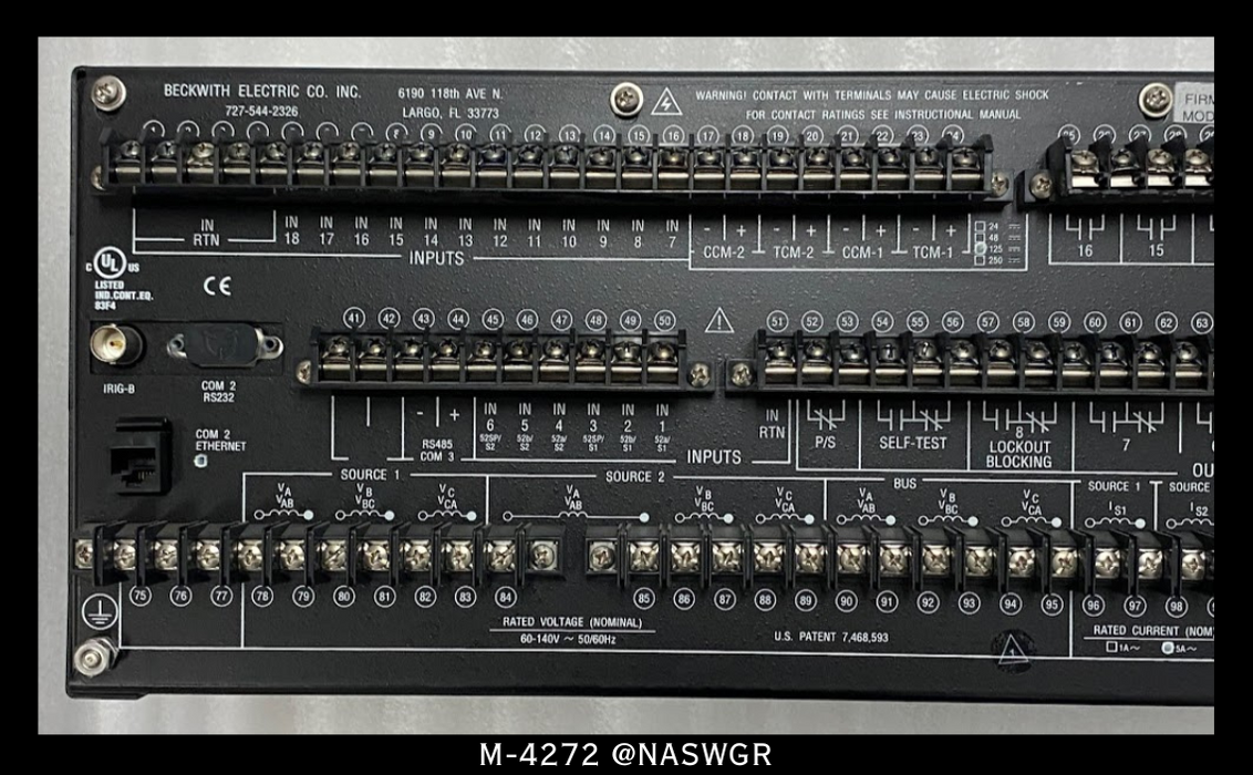 Beckwith Electric M-4272 Motor Bus Transfer System