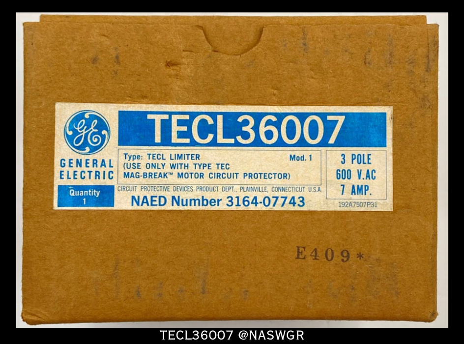 General Electric TECL36007 Current Limiter - 7A/600V
