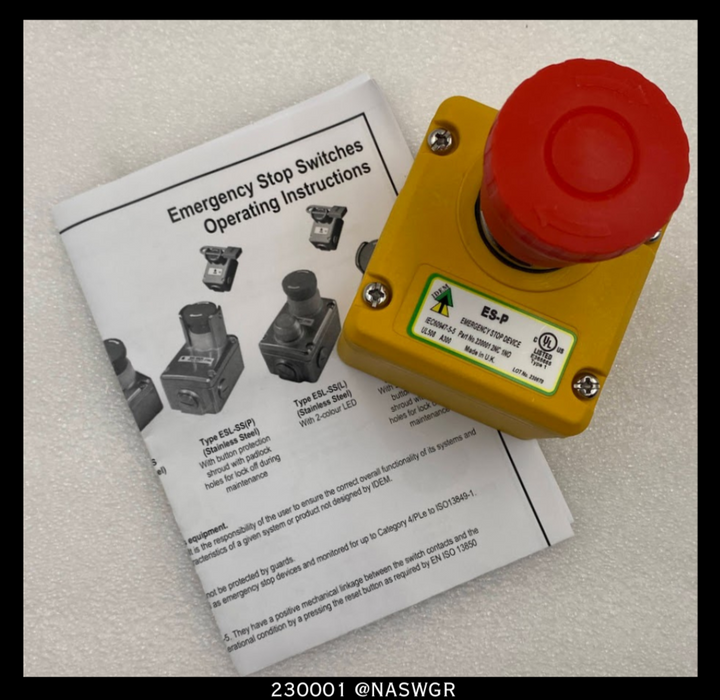 IDEC 230001 Emergency Stop Device