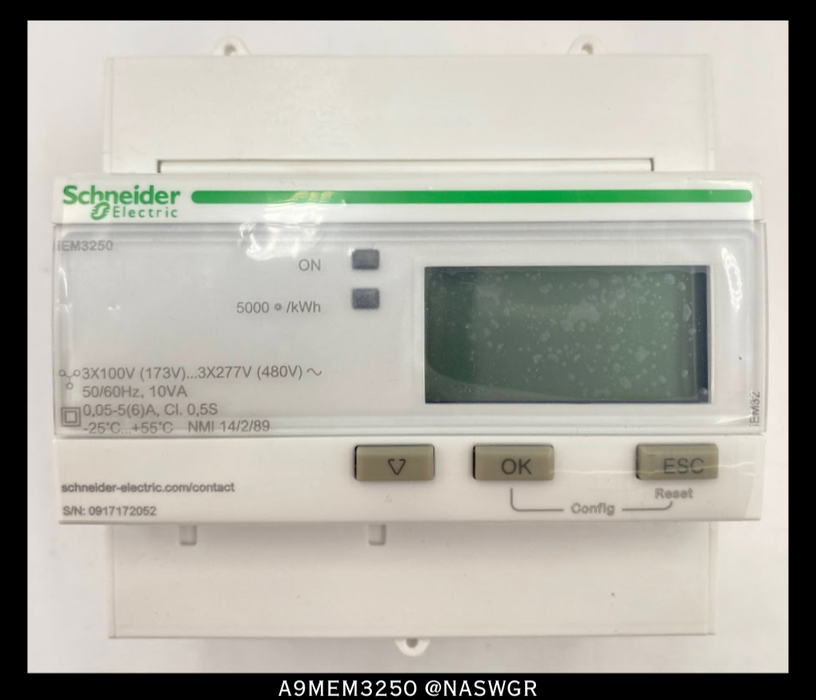 SCHNEIDER ELECTRIC A9MEM3250 WATT HOUR METER - 6A - UNUSED