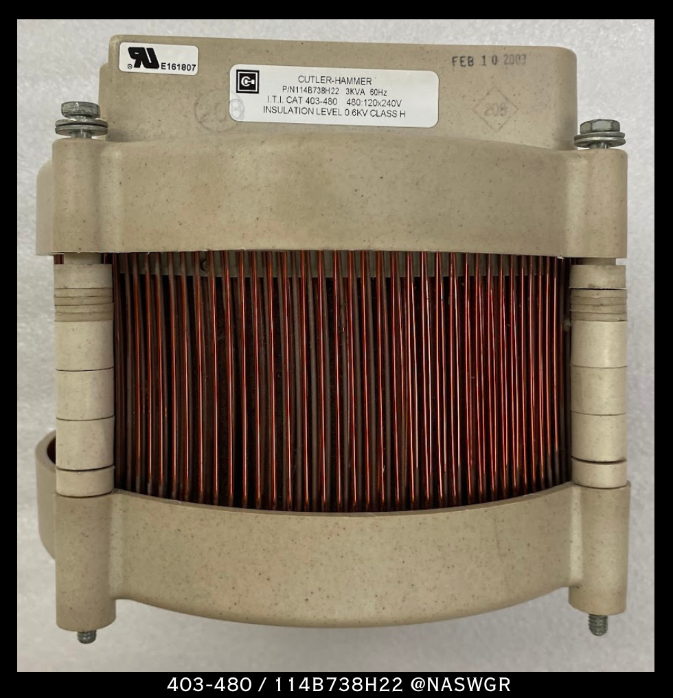 Cutler-Hammer 403-480 / 114B738H22 Control Power Transformer - 480:120x240V