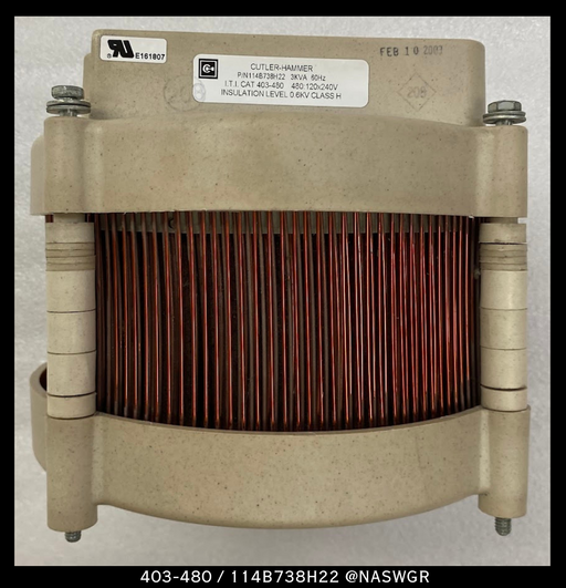 Cutler-Hammer 403-480 / 114B738H22 Control Power Transformer - 480:120x240V