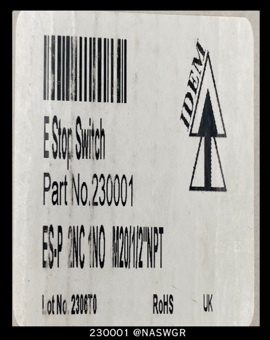 IDEC 230001 Emergency Stop Device