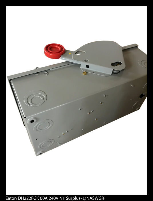 Eaton DH222FGK Heavy Duty Safety Switch - 60A/240V/2P/N1 - Unused