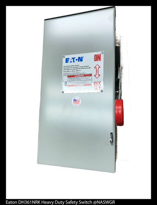 Eaton DH361NRK Heavy Duty Safety Switch - 30A/600V/3P/N3R - Unused
