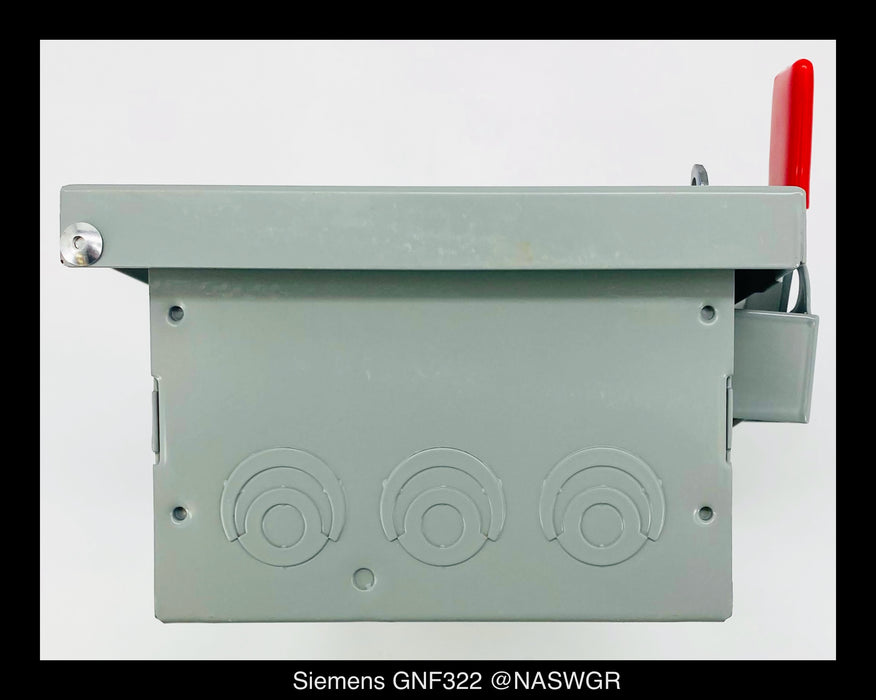 Siemens GNF322 General Duty Safety Switch - 60A/240V/3P/N1 - Unused