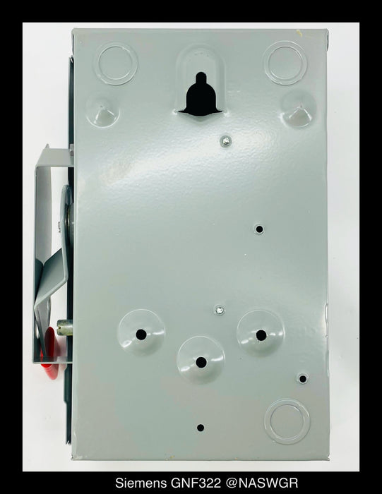 Siemens GNF322 General Duty Safety Switch - 60A/240V/3P/N1 - Unused