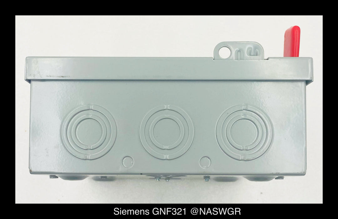 Siemens GNF321 General Duty Safety Switch - 30A/240V/3P/N1 - Unused