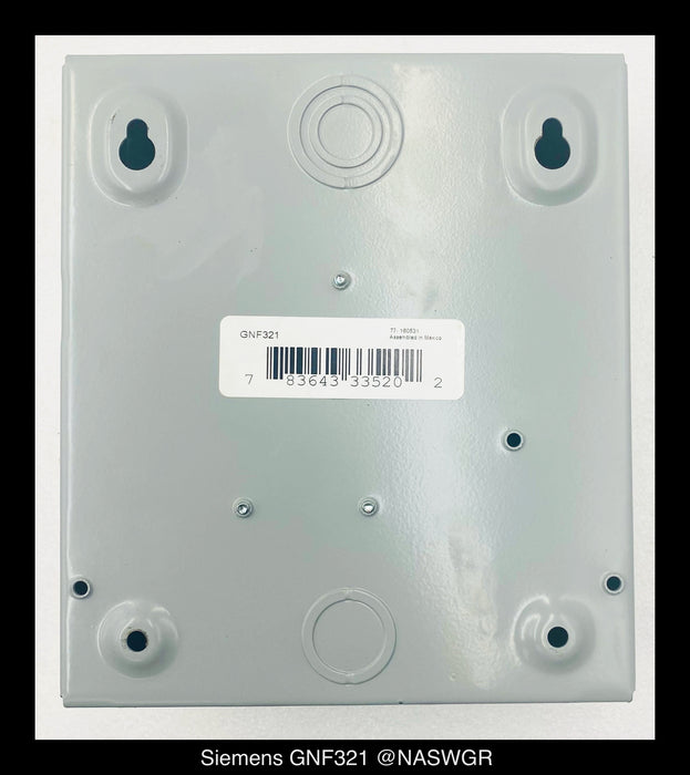 Siemens GNF321 General Duty Safety Switch - 30A/240V/3P/N1 - Unused