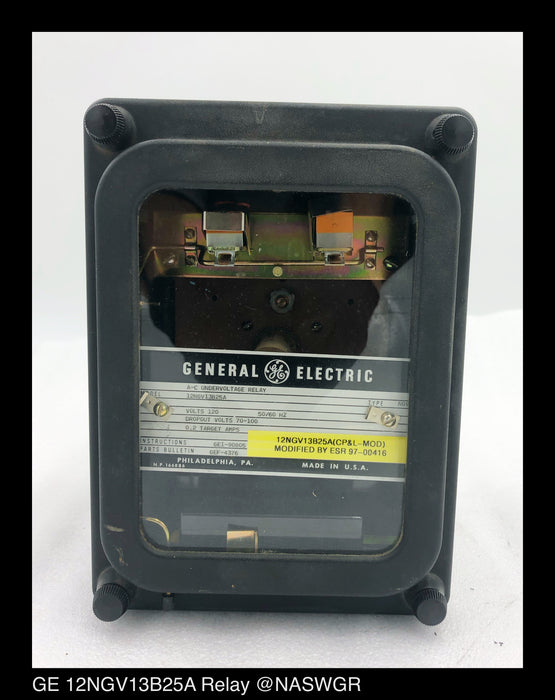 GE 12NGV13B25A Undervoltage Relay - 120vAC - Unused Surplus