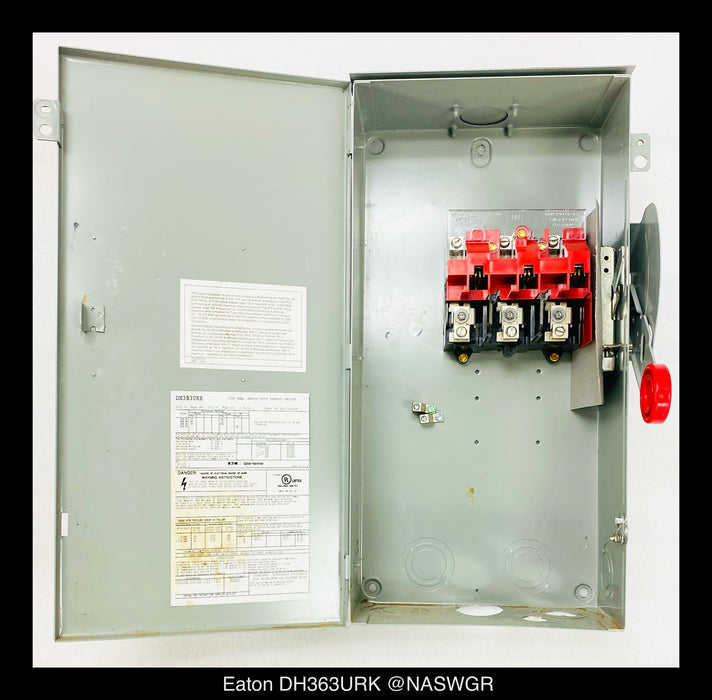 Eaton DH363URK Heavy Duty Safety Switch - 100A/600V/3P/N3R