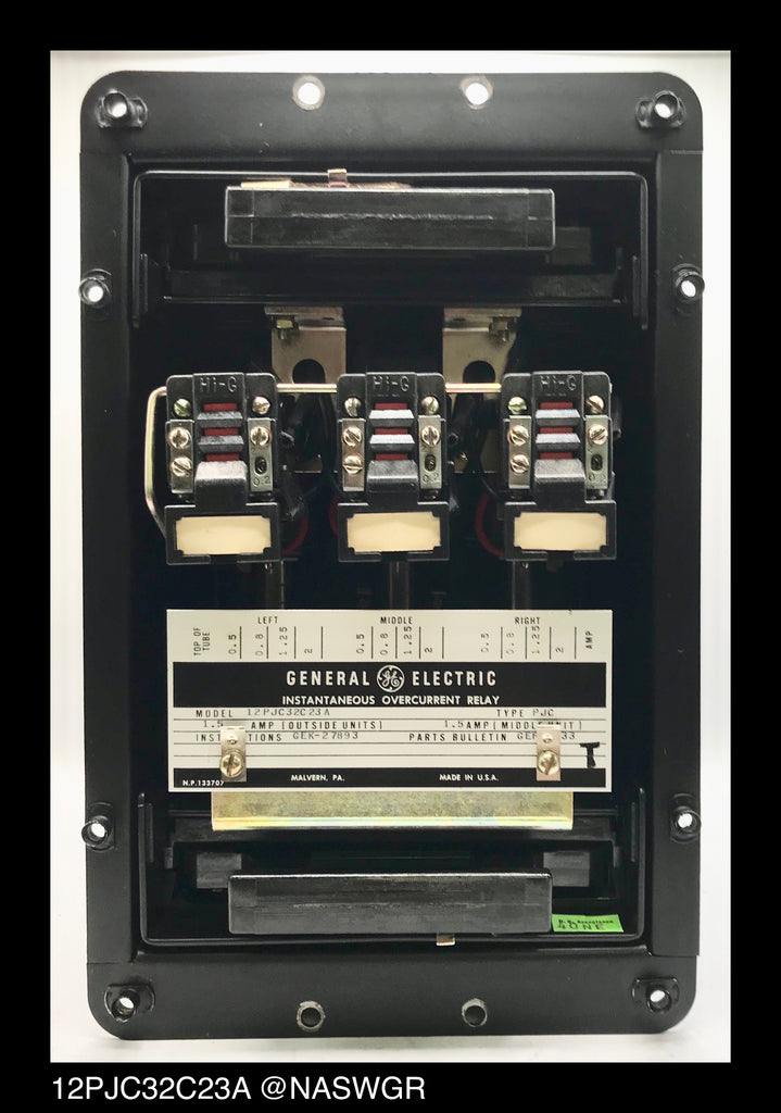 GE 12PJC32C23A Instantaneous Overcurrent Relay - 1.5 Amp