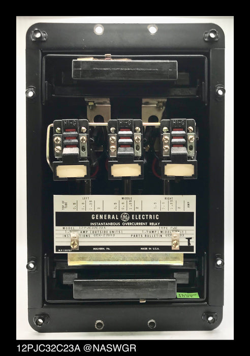 GE 12PJC32C23A Instantaneous Overcurrent Relay - 1.5 Amp