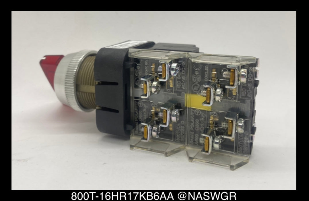 Allen Bradley 800T-16HR17KB6AA Illuminated Selector Switch - Unused