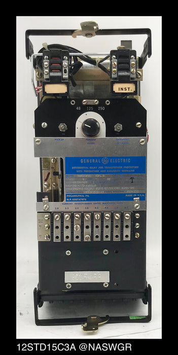 GE 12STD15C3A Transformer Differential Relay - 5 Amp, 48/125/250vDC