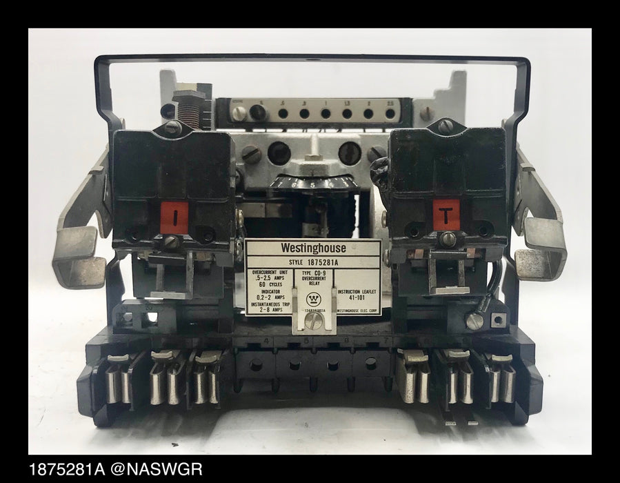 Westinghouse CO-9, 1875281A Overcurrent Relay - 0.5/2.5 Amp