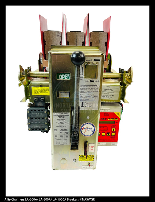 Allis-Chalmers LA-600A Air Circuit Breaker Manually Operated