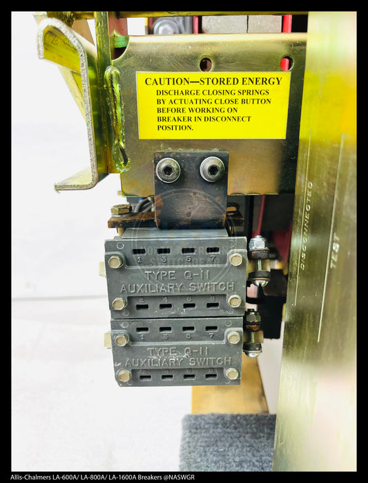Allis-Chalmers LA-600A Air Circuit Breaker Manually Operated