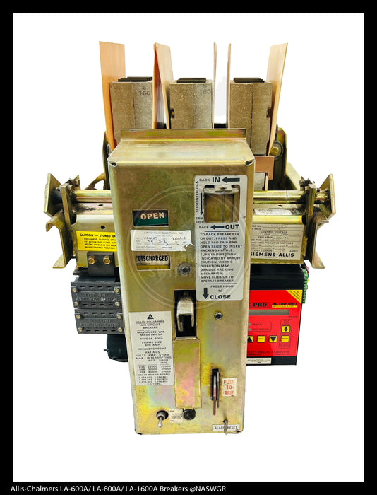 Allis-Chalmers LA-600A Air Circuit Breaker Electrically Operated