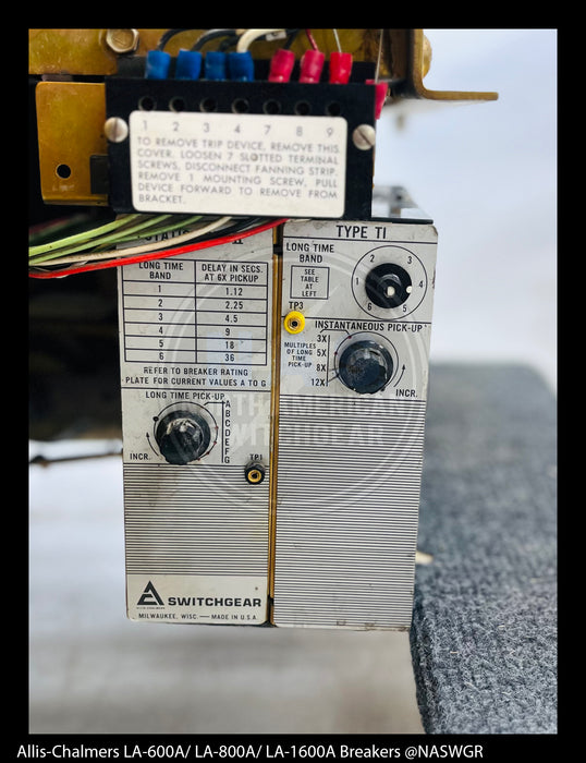 Allis-Chalmers LA-1600A Air Circuit Breaker Electrically Operated